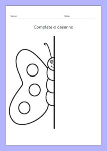 Atividade de simetria educação infantil